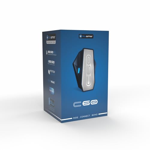 Image of BluArmor C60 RIDEGRID 2.0 APEX Mesh Helmet Intercom - Unlimited Group Size, eRIDEGRID Cloud Channel, AUDIOWEAVE Multi-Stream Audio, Crash Detection SOS, Bluetooth 5.3, IP67