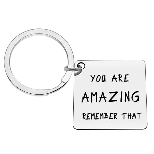 Ximalun Inspirational Keyring Gifts for Women Men Friends Family You are Amazing Remember That Keyring Christmas Birthday Graduation Gifts Motivational Encouragement Gifts for Him Her
