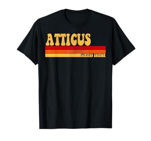 ATTICUS Nome Idea Personalizzata Uomini Retro Vintage ATTICUS Maglietta