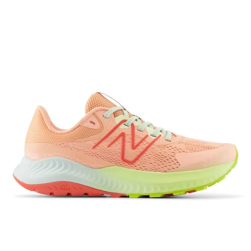 Image of New Balance Women's DynaSoft Nitrel V5 Trail Running Shoe, Guava Ice /Hazy Peach /Limelight, 12 XW