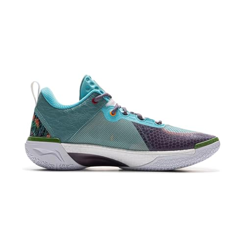 LI-NING Wade Shadow 6V2 Men's Lightweight Breathable Anti Slip and Rebound Professional Basketball Game Shoes Enamel Green US 7.53