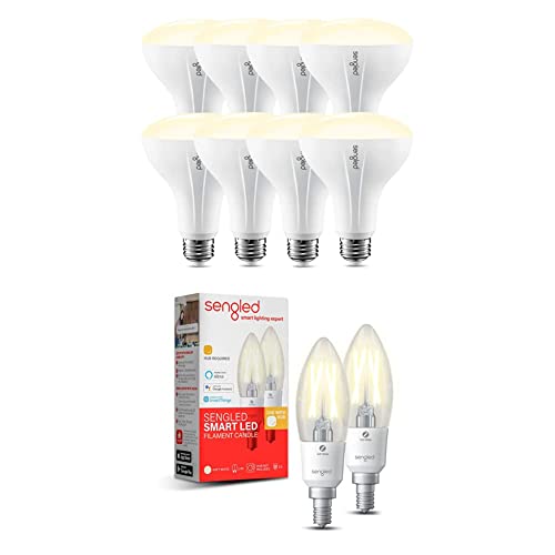 Sengled Br30 Zigbee Smart Light Bulbs That Work With Alexa Soft White 8 Pack Bundle Zigbee Filament St19 Smart Edison Bulbs cover