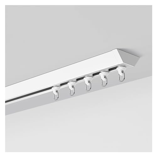 WWERTYY Riel de Cortina de Aluminio: riel de Cortina Ultrafino Invisible para Dormitorio, Barra de Techo Recta y para Ventana salediza, 70 cm/2,3 pies - 600 cm/20 pies