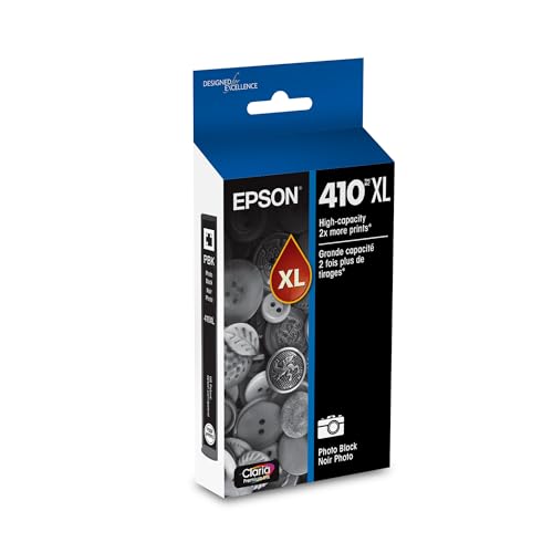 Image of EPSON 410 Claria Premium Ink High Capacity Photo Black Cartridge (T410XL120) Works with Expression XP-530, 630, 640, 7100, 830