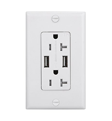 Anboter Duplex Receptacle Outlet ETL Certified Safety 4.0Amp Smart DC 2x USB A
