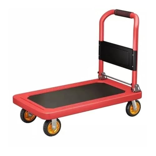 Carretilla plegable de mano, pequeña para carga, roja miniatura 1