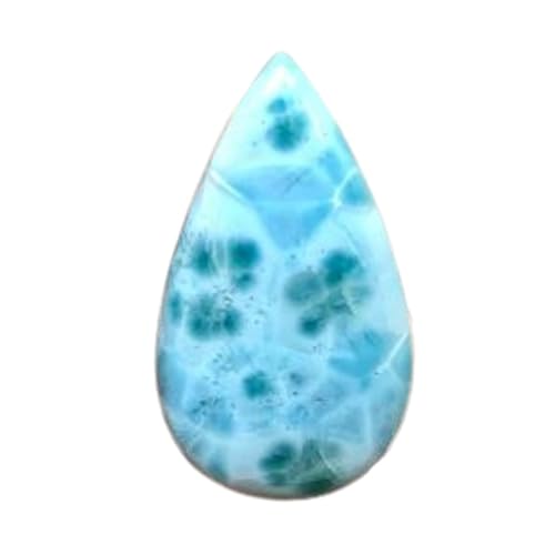 Larimar poire 41x23x6mm pierre naturelle sans défaut pour sertissage bague