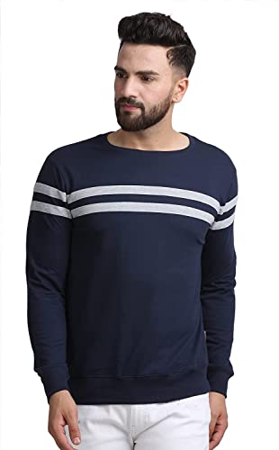 Image of RodZen Men's Fleece High Neck Solid Sweatshirts