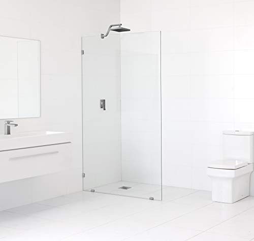 78" H x 35- Frameless Glass Shower Door (Single Panel) Brushed Nickel Trim