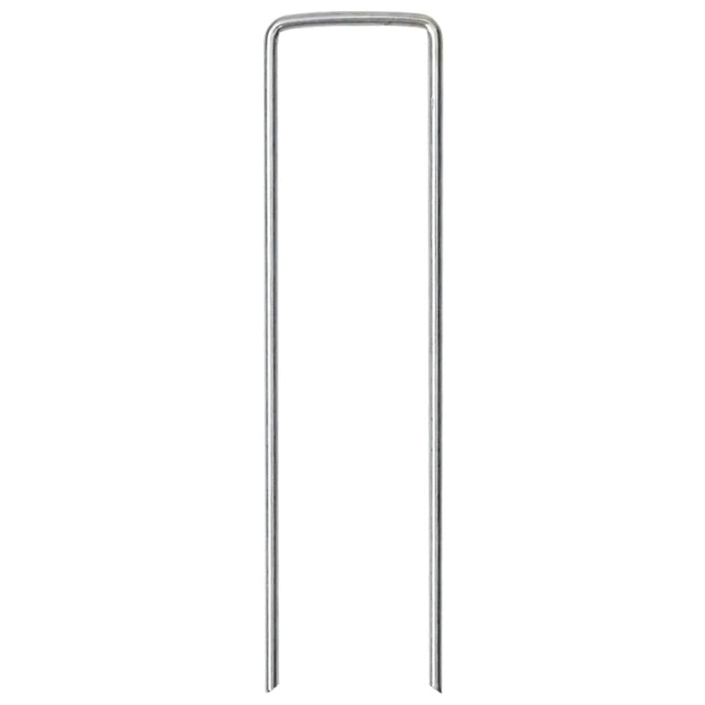 Anclaje de suelo en forma de U, 25 unidades, 15 x 3,5 cm, acero galvanizado, resistente para camping, jardín, accesorios de tienda de campaña y fijación de lona, ideal para estabilización y uso