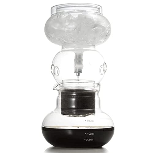 Cafetera fría – Cafetera helada de gran capacidad con goteo ajustable de acero inoxidable para uso doméstico