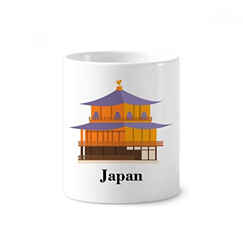 Porte-céramique temple japonais brosse à dents et tasse blanche multi-usage 350ml