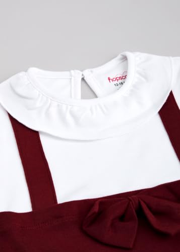 Image of Hopscotch Boys and Girls Cotton Graphic Print Bodysuit In White Color