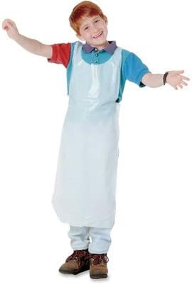 Baumgartens Kids Disposable Apron - 16quot; Width x 36quot; Length - Polyethylene - 100 / Pack - White