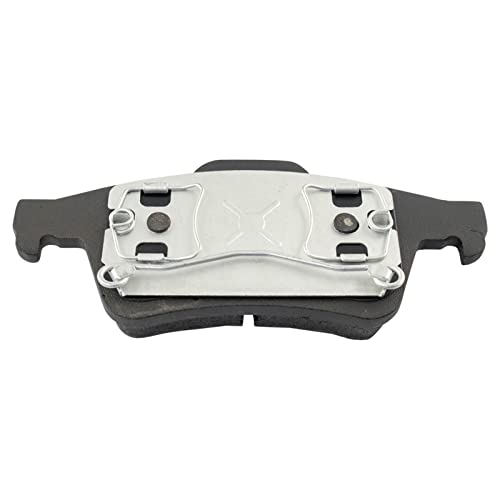 Image of TRQ Performance Rear Brake Pad and Rotor Set Ceramic Coated Drilled Slotted Rotors Compatible with 2003-2003 Saab 9-3