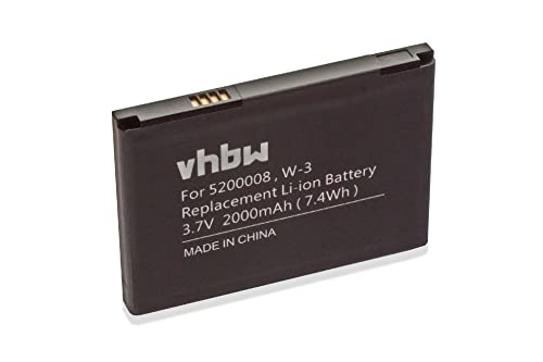 Batteria vhbw Li-Ion 2000mAh (3.7V) per Netgear Aircard AC785S sostituisce 5200008, W-3.