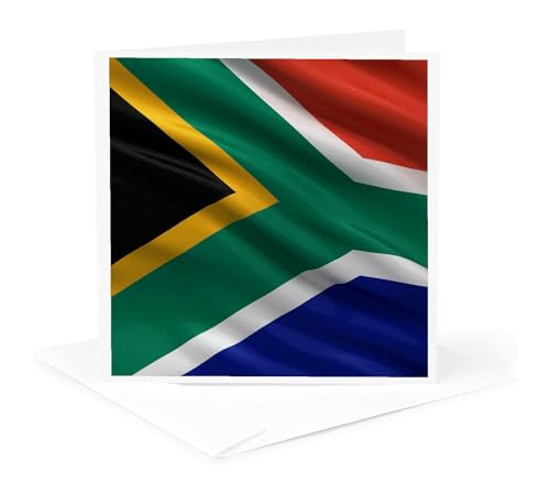 3dRose Flag of South Africa 1 Greeting Card with envelope