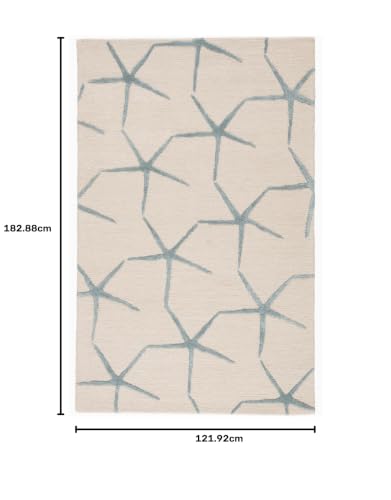 Image of Hand Tufted Wool Carpets Anti Shedding Rug Modern Carpets for Living Room Size 4x6 Feet