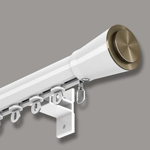 Tringle à rideau en aluminium robuste avec support mural pour salon et douche - 2