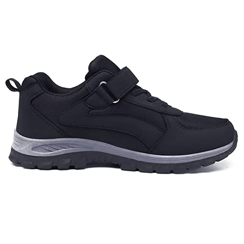 Image of LEADER SHOW Men's Comfortable Walking Shoes Non-Slip Safety Casual Sneakers for Elderly Strap Closure
