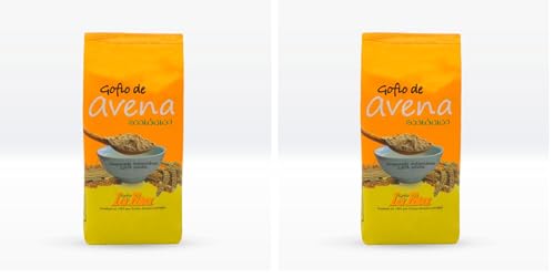 Gofio La Piña - Gofio Avena Ecológico 450g | Producto Natural | Fuente de Proteínas Vegetales | Rico en Minerales | Aporte de Energía | Efecto Saciante | Ayuda a Controlar la Glucosa (Paquete de 2)