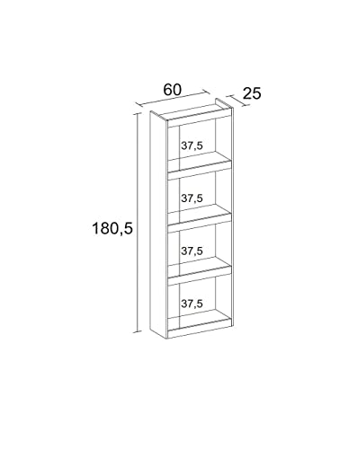 Skraut Home - Libreria Totem a 5 livelli - Mensola...