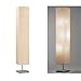Asian Floor Lamp for Living Room Decor Rice Paper Lamp Shade with 3 LED Bulbs, Beige