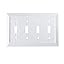 Kisrvopn Pure White Decorative Outlet Covers, Bamboo Fiber Wall Plates, 2 Gang Toggle, 2 Pack