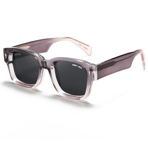 Image of grey jack 100% UV Protection Shades Retro Polarized Sunglasses for Men Women Branded Stylish Design Glasses 3316