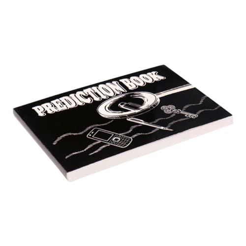 予測ブック - 魔法の本 | 黒の予言の本、霊的な予言の本、魔法の漫画の本、魔法の予言の本、魔法の小道具 子供、ティーン、大人向けの紙製おもちゃ、魔法の小道具、心を予測する、クリエイティブなおもちゃ、学びやすい、男の子と女の子への素晴らしいギフト