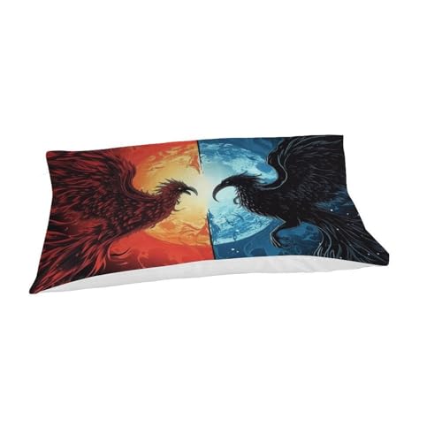 Linge de lit phénix rouge housse de couette 135x200 cm literie 3D single