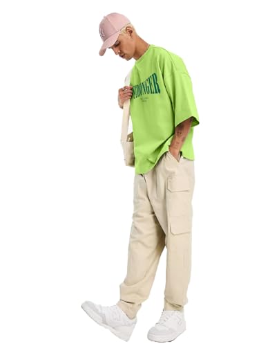 Image of LEOTUDE Men's Cotton Oversized Fit T-Shirt