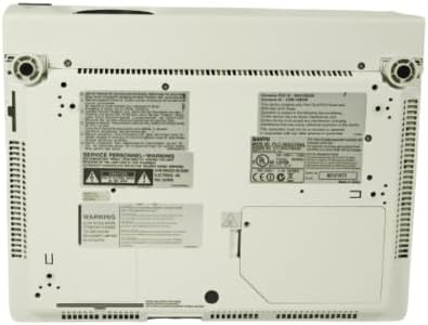 דנאָ view of Sanyo PLC-WXU700A projector showing labels and access panels.