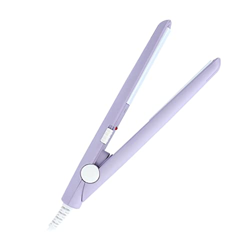 Mini Plancha de Pelo, 2 en 1, Turmalina, Cerámica, Temperatura Constante Inteligente, Mini Plancha de Pelo, Plancha de Peinado, Rizador de Calor para Pelo Corto, Rizos, Flequillo