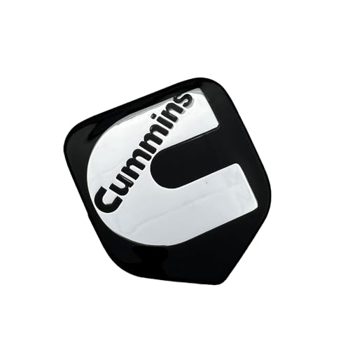 Image of 1Pc Compatible with 2nd Gen 94-02 Front Grille Head Cummin Emblem 3D Badge NamePlate (Black Chrome)