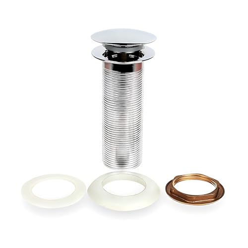 Image of Carnival Heavy Quality Full Brass Chrome Finish 6 inch Inch Full Thread Pop Up Waste Coupling 32mm For Wash Basin | Wash Basin Drain