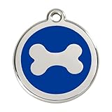 Diámetro: 38 mm. Red Dingo - Medalla para Perro (38 mm), Color Azul