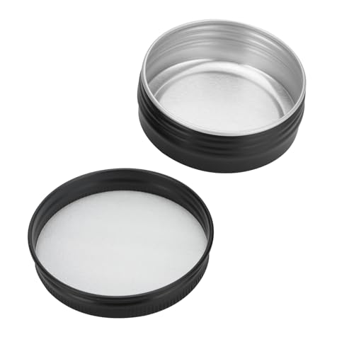 JAPCHET 40 Pcs 30ml Black Aluminum Tin Cans, 1oz Round Metal Tin Jars - Image 3