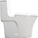 1.1/1.6 GPF Dual Flush 1-Piece Elongated Toilet with Soft-Close Seat, Sleek Design, Water-Saving & Comfort Enhanced, Perfect for Modern Bathroom Upgrade (15 1/8 Inch,Gloss White)