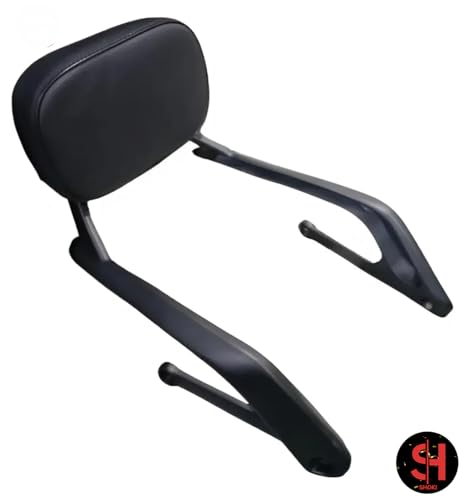 Image of Generic Aluminium Sissy Bar Backrest Compatible with Harley-Davidson X440 | Motorcycle Rear Passenger Back Support with Cushion | Heavy-Duty Matte Black Touring Accessory | Not Compatible with X440T