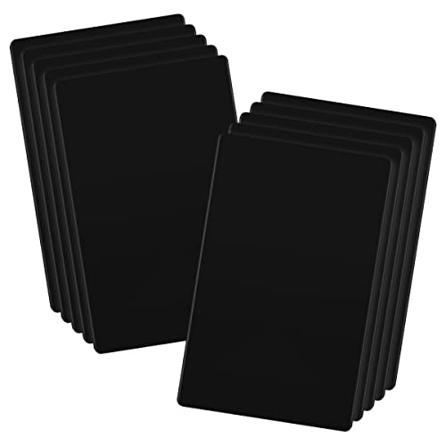 LIDER Blank Wall Plate, Temperature and Impact Resistant, UL Listed, Polycarbonate Thermoplastic, Screwless Design, Matte Finish, Modern Upgrade, Midsize, 1-Gang, 4.88 x 3.11, Black, 10 Pack