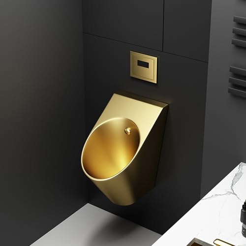 男性用壁掛け小便器 304ステンレススチール製 自動センサーフラッシュ 高効率防臭 業務用グレード ホテル レストラン 公共施設