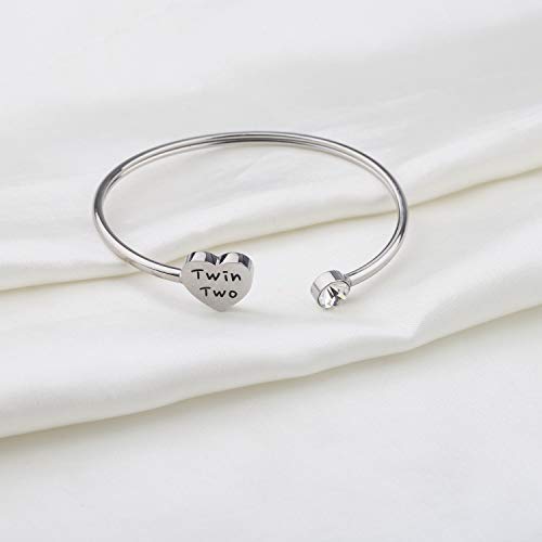 Gzrlyf Twin Cuff Bracelets - Twin Design Jewelry Gifts for Twins3