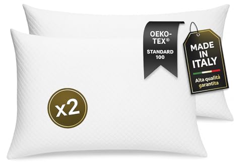 Leonardo-Cuscini Letto Coppia di Guanciali 40x70 Standard Made in...
