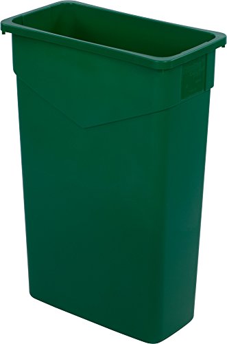 Carlisle Foodservice Products 34202309 Trimline Rectangle Waste Container Trash Can Only, 23 Gallon, Green #TOP5