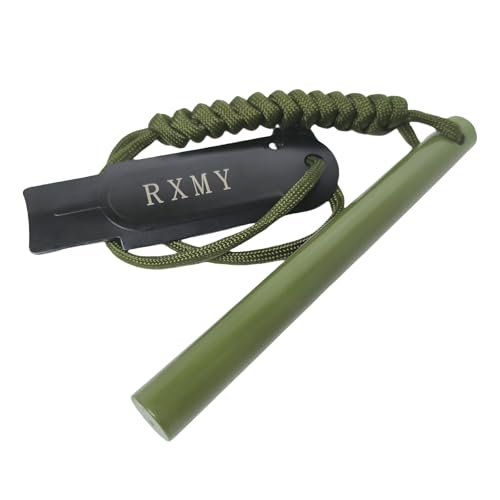 RXMY Fire Starter Survival Tool 5 Inch,Ferro Rod Flint Fire Starter,A Kit for Wilderness Survival.5(Long) x 1/2