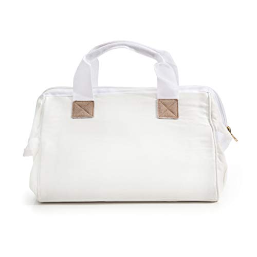 Dickies 16-Inch Durable Canvas Work Bag For Painters, Carpenters, And Builders, Heavy-Duty Zipper, Reinforced Handles, Exterior Pockets, White #TOP1