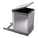 Poubelle coulissante - 18 l - Amortisseur : Sans - Contenance : 18 L - Décor : Inox/Gris - Hauteur : 400 mm - Largeur : 250 mm - Matériau : Inox/PP - Nombre de seaux : 1 - Pour caisson de largeur