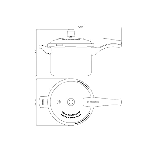 Panela de Pressão com Revestimento Interno e Externo de Antiaderente Starflon Max, 20 cm e 4,5 L Tramontina 5 Panela de Pressão com Revestimento Interno e Externo de Antiaderente Starflon Max, 20 cm e 4,5 L Tramontina - Imagem 5
