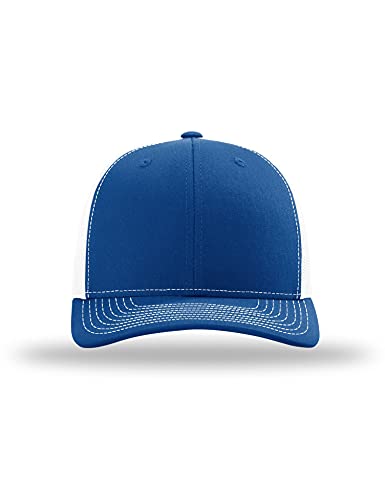 Image of Richardson 112 Trucker OSFA Baseball Hat Ball Cap, Royal /White